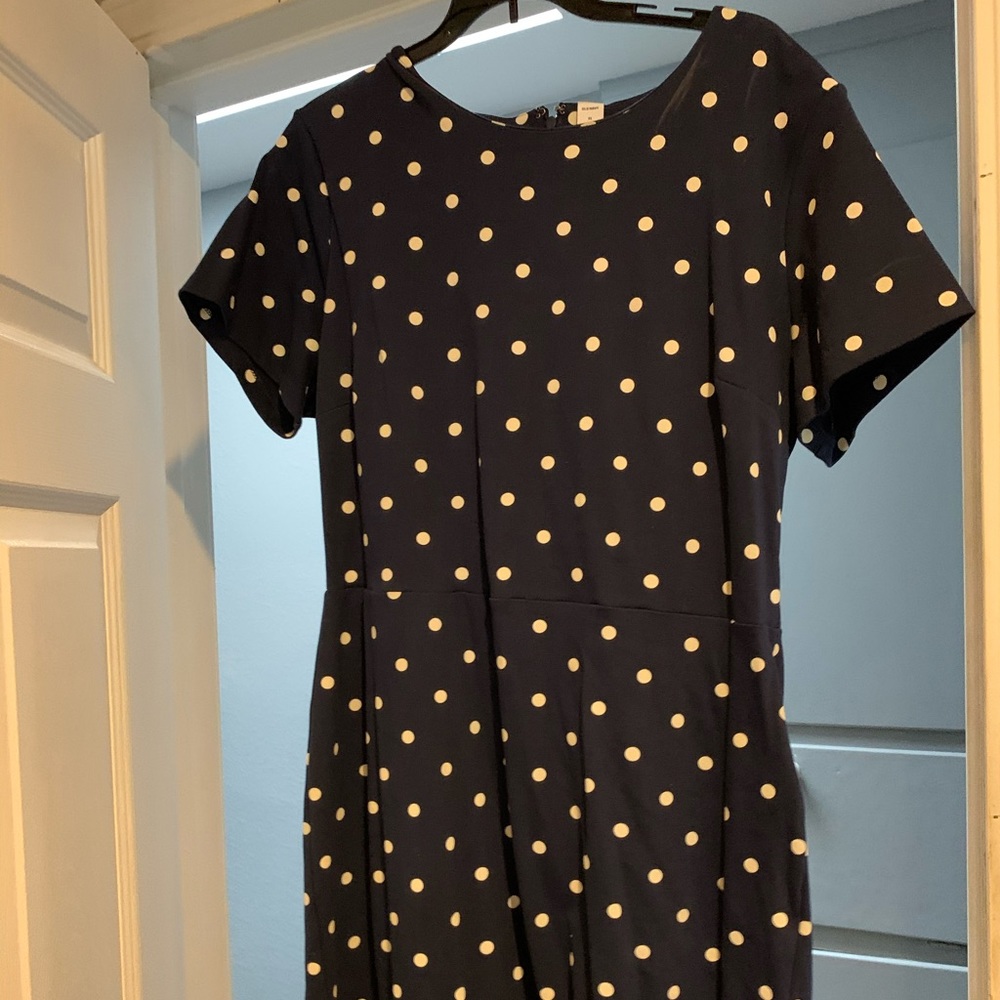 Old navy Polk a dot dress , blue